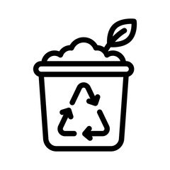compost line icon