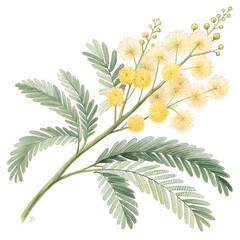 branch of mimosa