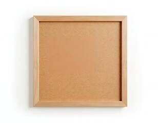 Fototapeta premium Empty Wooden Frame Cork Board, isolated cork bulletin board