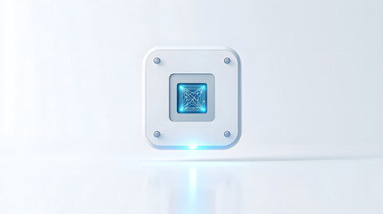 Futuristic technology showcase ai chip design digital studio high-resolution visualization clean environment centered focus