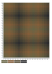 Plaid fabric pattern, blue, brown, cream, seamless for textiles, and for designing clothes, skirts or decorative fabrics. Vector illustration.

