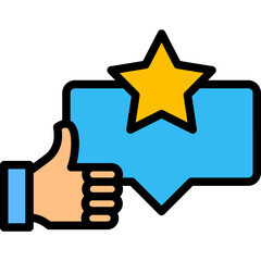 Satisfaction lineal color icon