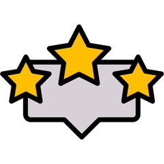 Review lineal color icon