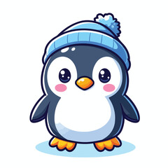 Obraz premium Illustration of Cute penguin cartoon