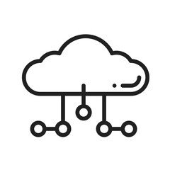 Cloud Network icon vector image. Suitable for mobile apps, web apps and print media.