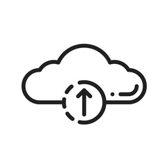 Cloud Upload Progress icon vector image. Suitable for mobile apps, web apps and print media.