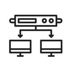 Server Connections icon vector image. Suitable for mobile apps, web apps and print media.