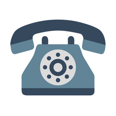 Classic Rotary Dial Phone Icon Design