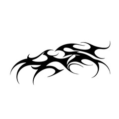 Spiked and Pierced Tribal Tattoo Design – Fierce Black Abstract Artwork Symbolizing Strength, Protection, and Raw Energy