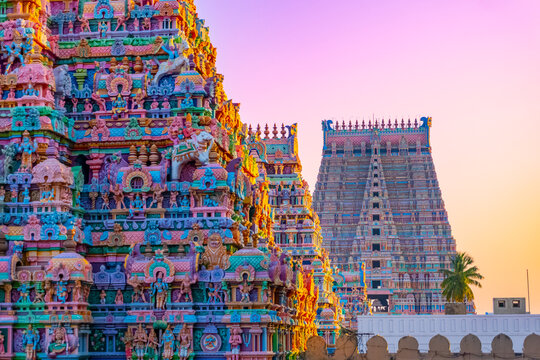 Sri Ranganatha Swamy temple is located in Srirangam, Tiruchirapalli, Tamil Nadu, South India. This Hindu temple dedicated to Ranganatha (a form of Vishnu) & his consort Ranganayaki (a form of Lakshmi.