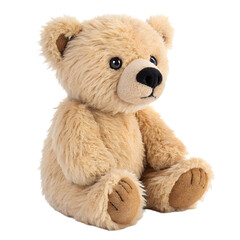 Obraz premium Adorable Beige Teddy Bear Plush Toy, Stuffed Animal on transparent background