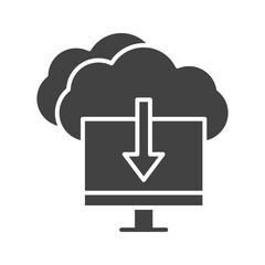 Download from Cloud icon vector image. Suitable for mobile apps, web apps and print media.