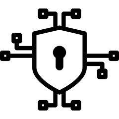 Cyber Security Line Icon