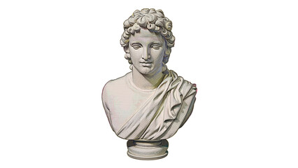 A classical marble statue element, perfect for art, culture, or luxury-focused themes.