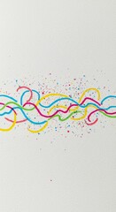 Fototapeta premium Colorful abstract paint swirls on textured background