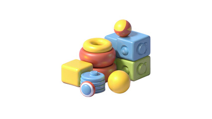 Colorful toy blocks great for early learning, childhood, or playful branding.