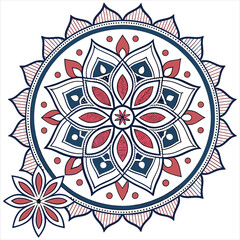 Colorful Mandala Design on White Background