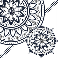 Colorful Mandala Design on White Background