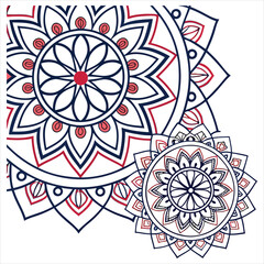 Colorful Mandala Design on White Background