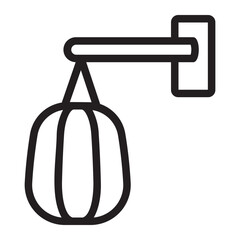 Punching Ball  line icon
