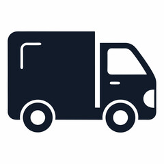 Delivery Truck silhouette icon on white background