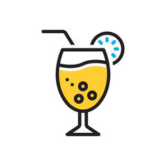 Multi color icon for juice