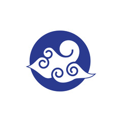 Cloud illustration logo vector flat design