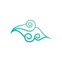 Cloud illustration logo vector flat design