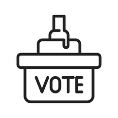 Going to cast vote icon vector image. Suitable for mobile apps, web apps and print media.