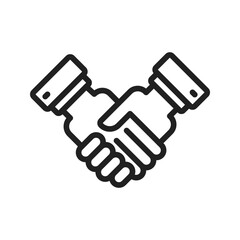 Handshake icon vector image. Suitable for mobile apps, web apps and print media.