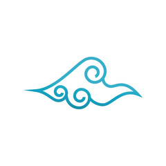 Cloud illustration logo vector flat design