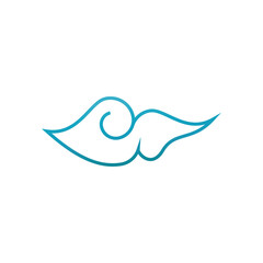 Cloud illustration logo vector flat design
