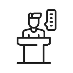 Speaker icon vector image. Suitable for mobile apps, web apps and print media.