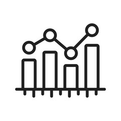 Statistics icon vector image. Suitable for mobile apps, web apps and print media.