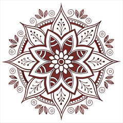 Colorful Mandala Design on White Background