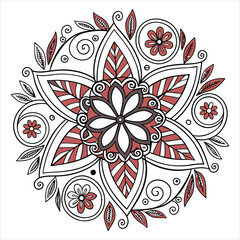 Colorful Mandala Design on White Background
