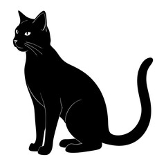 Cat Vector Silhouette | Cute Pet and Animal Clipart 