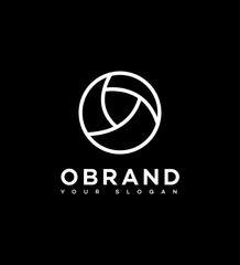 Obraz premium Modern Minimalist Abstract Circle Brand Logo Design