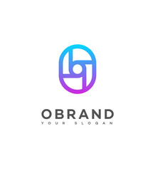 Modern Gradient Letter O Logo Design Brand Identity