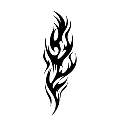 Tribal Flame Tattoo Design &ndash;Bold Black Symbol Logo Design Illustration tattoo Inner Strength in Abstract Ink Art
