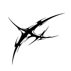 Abstract Tribal Claw Design Logo Illustration vector 