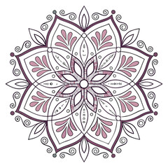 Colorful Mandala Design on White Background