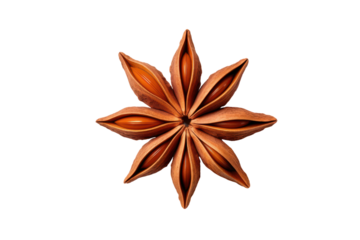 star anise isolated on white or transparent png