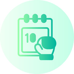 Fototapeta premium calendar gradient icon