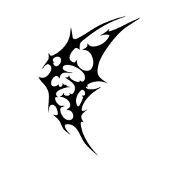 Barbed Wrath Chaotic Tribal Energy Logo Design illustration tattoo ink