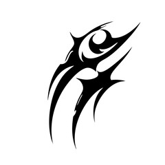 Barbed Wrath Chaotic Tribal Energy Logo Design illustration tattoo ink