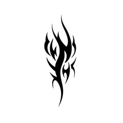 Spiked and Pierced Tribal Tattoo Design Logo Fierce Black Abstract Artwork Symbolizing Strength, Protection, and Raw Energy