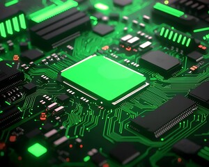 Circuit Board with Chip