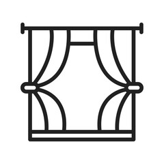 Curtains icon vector image. Suitable for mobile apps, web apps and print media.