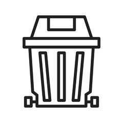 Garbage Bin icon vector image. Suitable for mobile apps, web apps and print media.